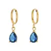 Wholesale PVD Coated Real Gold Plated 18K Gold Water Droplets 304 Stainless Steel Fashion Waterproof Non Tarnish Drop Earrings