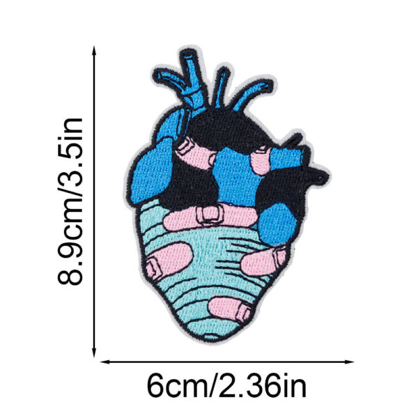 Wholesale Heart-shaped embroidered fabric patches in various heart designs