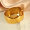 Ion Plating (IP) Real Gold Plated 18K Circle Round Customization Laser Engraving 304 Stainless Steel Exaggerated Simple Style Waterproof Non Tarnish Bangle