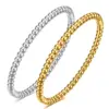 Wholesale Classic Style Solid Color Stainless Steel Plating Gold Plated Bangle