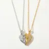 Wholesale Jewelry Luxurious Wedding Romantic Human Sun Moon 304 Stainless Steel Copper Zircon 18K Gold Plated Plating Inlay Cable Chain Necklace