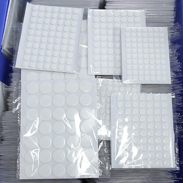 Wholesale Many Size Round Transparent Acrylic Double-Sided Tape Strong Adhesive Doll Fixed Traceless Glue Nano Dot Tape Handle