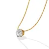 Wholesale Jewelry Simple Style Geometric 304 Stainless Steel Artificial Rhinestones 18K Gold Plated Inlaid Zircon Stainless Steel Necklaces