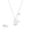 Wholesale PVD Coated 18K Gold Platinum Real Gold Plated Round 304 Stainless Steel Simple Style Waterproof Non Tarnish 304 Stainless Steel Pendant Necklace