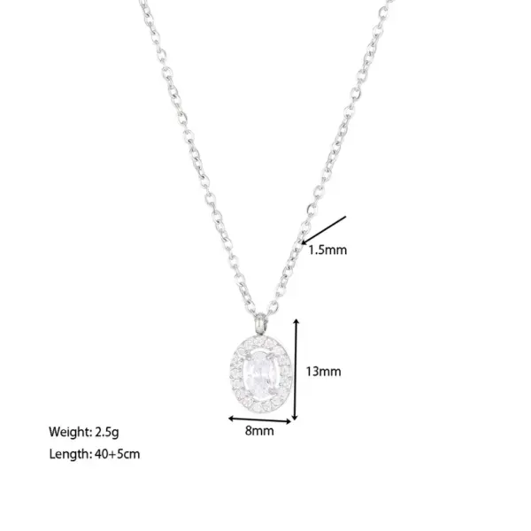 Wholesale PVD Coated 18K Gold Platinum Real Gold Plated Round 304 Stainless Steel Simple Style Waterproof Non Tarnish 304 Stainless Steel Pendant Necklace