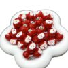 Wholesale Santa Claus steamed bun beads, hand-painted beads, loose beads, string beads