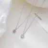 Wholesale PVD Coated 18K Gold Platinum Real Gold Plated Round 304 Stainless Steel Simple Style Waterproof Non Tarnish 304 Stainless Steel Pendant Necklace