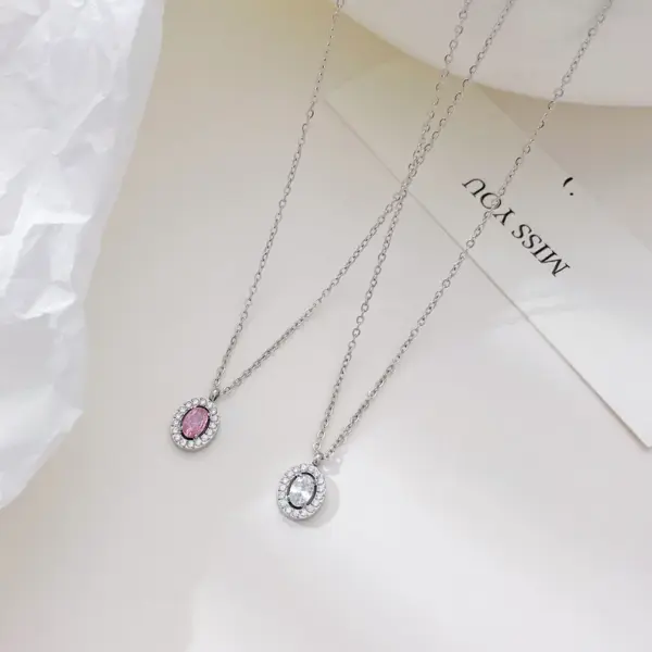 Wholesale PVD Coated 18K Gold Platinum Real Gold Plated Round 304 Stainless Steel Simple Style Waterproof Non Tarnish 304 Stainless Steel Pendant Necklace