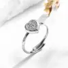 Wholesale Jewelry Simple Style Star Heart Shape Titanium Steel Zircon Inlay Open Rings