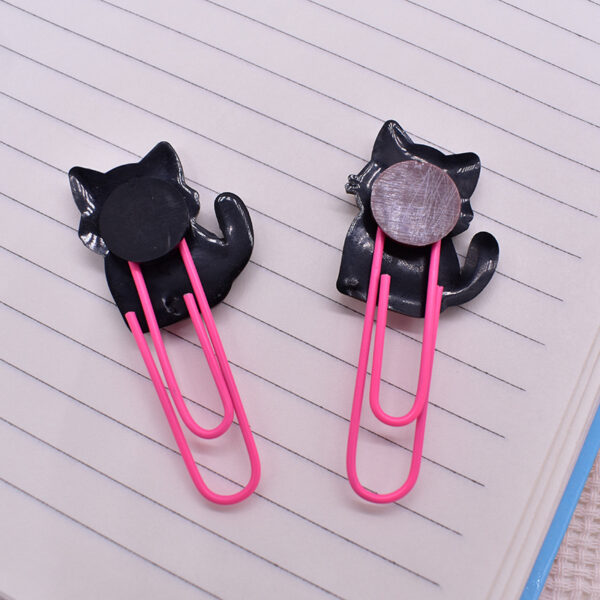 Wholesale Random 50pcs Cartoon Kitten Bookmark Pvc Soft Rubber Paper Clip