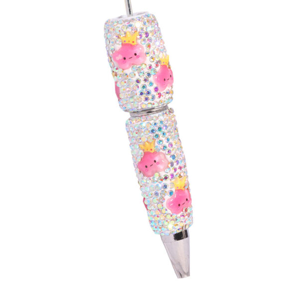 Wholesale New Fruit Shell Small Bee Clay Diamond Beaded Pen DIY Beaded Ballpoint Pen Accessories