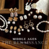 Wholesale vintage Antique Baroque Freshwater Pearl Earrings Collection Retro Court Style Fritillaria Flower Ear Jewelry