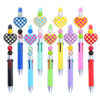 Wholesale love series student stationery ballint pen handmade beaded