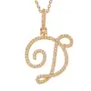 Wholesale Jewelry Zircon 26 English Letter Pendant Copper Necklace Nihaojewelry