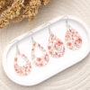 Wholesale Butterfly print acrylic and wood panel earrings