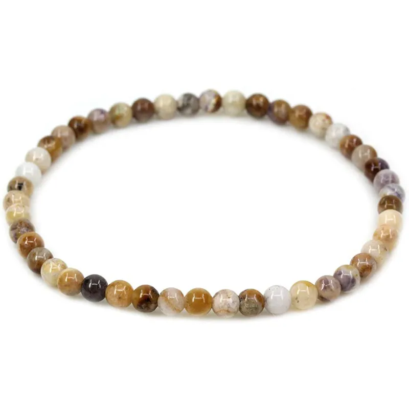 Wholesale 1 Piece Simple Style Round Natural Stone Beaded Bracelets