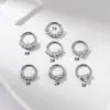 1 Piece Nose Rings & Studs Retro Leaf Water Droplets Pure Titanium Inlaid Zircon Nose Pin