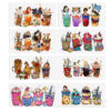 Wholesale Cartoon Princess series transparent crystal water cup waterproof sticker suit (8 pcs/set) 1Yc51969