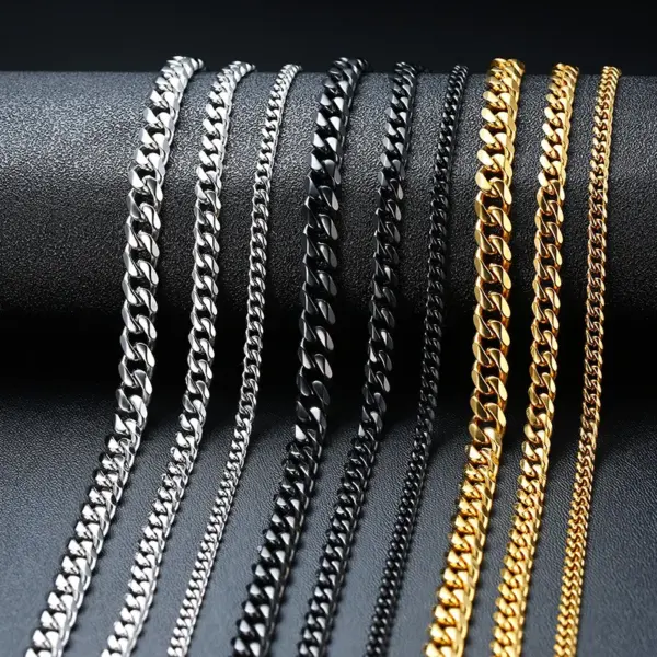 Wholesale Simple Style Solid Color Stainless Steel Plating Necklace 1 Piece