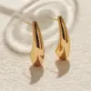 Wholesale PVD Coated 18K Gold Plated Solid Color 304 Stainless Steel Simple Style Classic Style Waterproof Non Tarnish Ear Studs