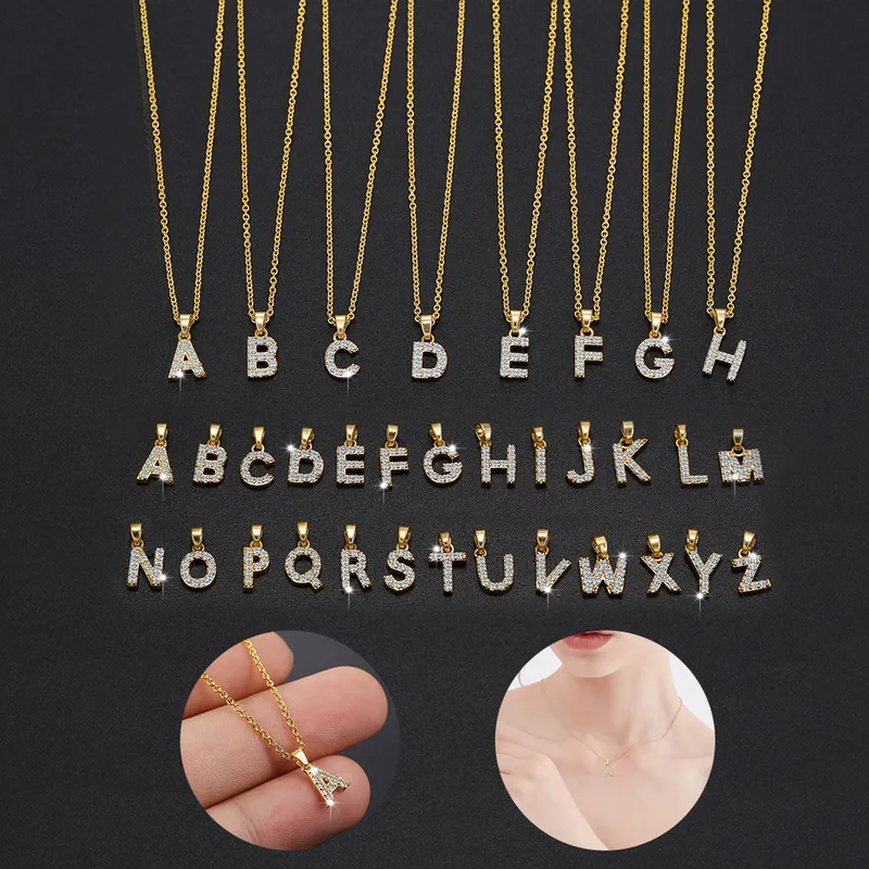 Wholesale Letter Copper Brass Fashion Brass Necklace