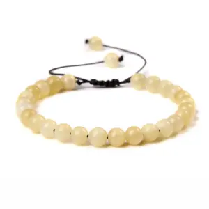 Yellow jade / 6mm (Stretchable)