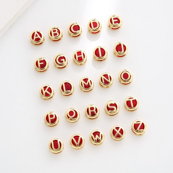 Wholesale 26 English Letters Inlaid with Zircon Pendant DIY Necklace Bracelet Pendant 18K Electroplated Letter Jewelry Accessories