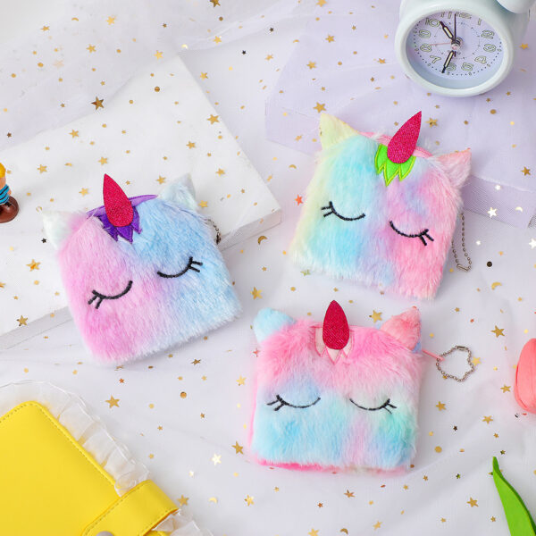 Wholesale Cartoon Unicorn Plush Coin Purse