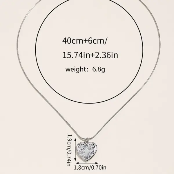 Wholesale PVD Coated Real Gold Plated Heart Shape 304 Stainless Steel Basic Retro Classic Style Waterproof Non Tarnish 304 Stainless Steel Pendant Necklace