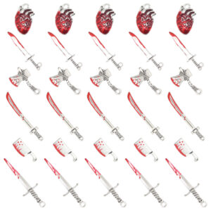 Wholesale Gothic style simulation sword axe heart organ dripping Doll Accessories