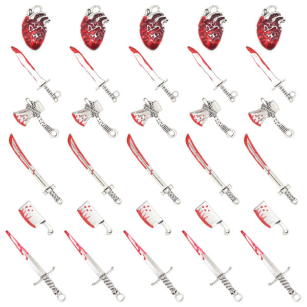 oly-49d9e6a74fcfd36862bf7d94e8227e5b Wholesale Gothic style simulation sword axe heart organ dripping Doll Accessories