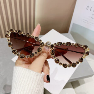 [Straight hair from source factory] / Gold Frame Gradual Tea Pieces