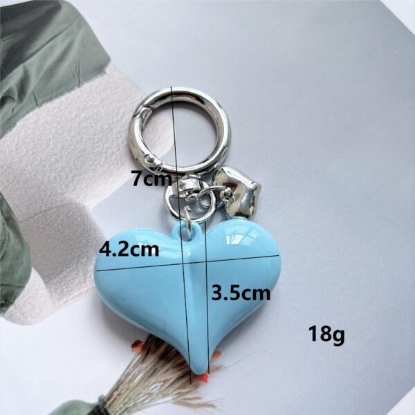 Wholesale New Ins Style Creative Heart Keychain Decorative Pendant Peach Heart Bag Car Key Decorative Small Pendant Versatile