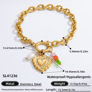Sl41236 (color flowers are randomly colored) / Electroplated 18k real gold