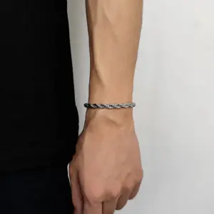 Steel Color (Width 6mm) / Bracelet 8 Inches (Length cm)