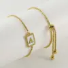 Fashion Letter 304 Stainless Steel Shell Stainless Steel Bracelets In Bulk