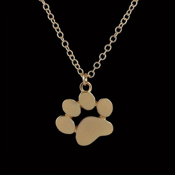 Wholesale Europe and the United States popular cute animal cat claw foot necklace high quality copper chain alloy pendant footprints necklace manufacturers