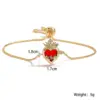 Wholesale Jewelry Vintage Style Classic Style Heart Shape Copper Zircon 18K Gold Plated Bracelets Box Chain