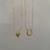 Wholesale Ion Plating (IP) Geometric Heart Shape 304 Stainless Steel Simple Style Classic Style Commute Waterproof Non Tarnish 304 Stainless Steel Pendant Necklace