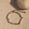 Wholesale Stainless Steel Round PVD Coated Titanium Steel Simple Style Gold Bracelets