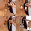 Wholesale Halloween Oil-Dripping Pumpkin Ghost Earrings