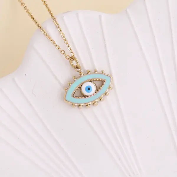 Wholesale PVD Coated 18K Gold Real Gold Plated Eye Stainless Steel Waterproof Non Tarnish 304 Stainless Steel