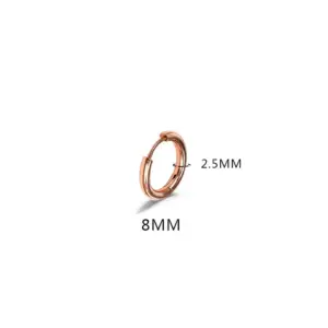 2.5 * 8mm Rose Gold (One)