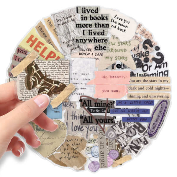 Wholesale 50pcs Transparent Fragment Stickers, Waterproof Decorative DIY Stickers