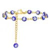PVD Coated Real Gold Plated Devil'S Eye 201 Stainless Steel Arylic Simple Style Waterproof Non Tarnish 201 Stainless Steel Bracelets