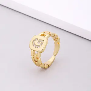 G Letters Ring / Adjustable Opening