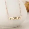 Stainless Steel Solid Color PVD Coated Stone-Free 18K Gold Plated MAMA Simple Style Waterproof Non Tarnish Plating Cable Chain Necklace