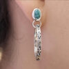 Wholesale European and American cross-border hot-selling fashion bohemian style retro agate and turquoise earrings, niche design earring