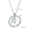 Wholesale Simple Style Letter Stainless Steel Titanium Steel Plating Pendant Necklace