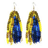 Wholesale Sports Season Multicolor Sparkling Tassel Earrings
